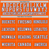 Custom Orange Royal-White Mesh Authentic Throwback Football Jersey