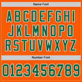 Custom Orange Kelly Green-White Mesh Authentic Throwback Football Jersey