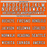 Custom Orange White-Black Mesh Authentic Throwback Football Jersey