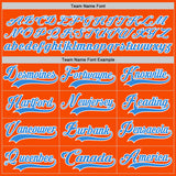 Custom Orange Powder Blue-White Hockey Lace Neck Jersey