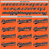 Custom Orange Black-Gray Authentic Throwback Baseball Jersey