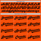 Custom Orange Black Authentic Baseball Jersey