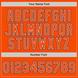 Custom Orange White-Navy Authentic Baseball Jersey