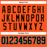 Custom Orange Black-Teal Hockey Jersey