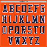 Custom Orange Navy-White Authentic Baseball Jersey