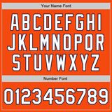 Custom Orange White-Navy Authentic Baseball Jersey