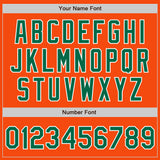 Custom Orange Kelly Green-White Authentic Baseball Jersey
