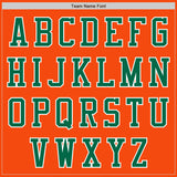Custom Orange Kelly Green-White Authentic Baseball Jersey