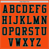 Custom Orange Black-Teal Authentic Baseball Jersey
