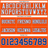 Custom Orange Royal-White Mesh Authentic Football Jersey