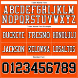 Custom Orange Black-White Mesh Authentic Football Jersey