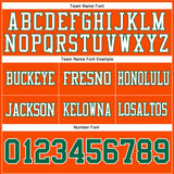 Custom Orange Kelly Green-White Mesh Authentic Football Jersey