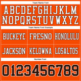 Custom Orange Brown-White Mesh Authentic Football Jersey