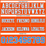 Custom Orange Powder Blue-White Mesh Authentic Football Jersey