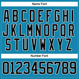 Custom Panther Blue Black-White Hockey Jersey