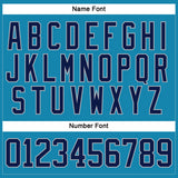 Custom Panther Blue Navy-Gray Hockey Jersey