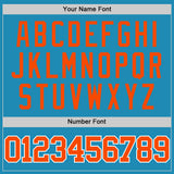 Custom Panther Blue Orange-White Authentic Basketball Jersey