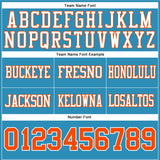 Custom Panther Blue Orange-White Mesh Authentic Football Jersey