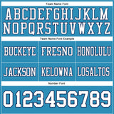 Custom Panther Blue White-Navy Mesh Authentic Football Jersey