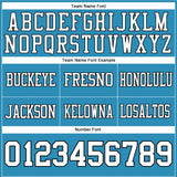 Custom Panther Blue White-Black Mesh Authentic Football Jersey