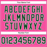 Custom Pink Green-White Performance T-Shirt