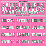 Custom Pink Green-White Mesh Authentic Throwback Football Jersey