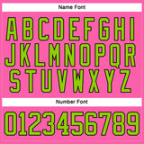 Custom Pink Neon Green-Black Hockey Jersey