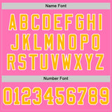 Custom Pink Gold-White Mesh Authentic Football Jersey