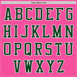 Custom Pink Green-White Authentic Baseball Jersey