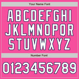 Custom Pink White-Navy Authentic Baseball Jersey