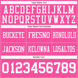 Custom Pink White Mesh Authentic Football Jersey