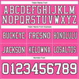 Custom Pink White-Black Mesh Authentic Football Jersey