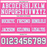 Custom Pink White Black-Light Blue Mesh Authentic Football Jersey