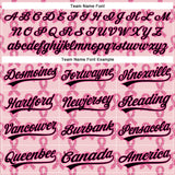 Custom Pink Black 3D Pink Ribbon Breast Cancer Awareness Month Women Health Care Support Performance Polo Shirt