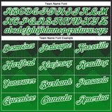 Custom Black Grass Green-White 3D Pattern Design Gradient Square Shape Performance Polo Shirt