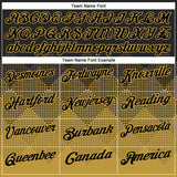 Custom Black Old Gold 3D Pattern Design Gradient Square Shape Performance Polo Shirt