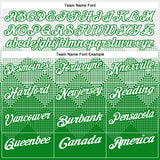 Custom White Grass Green 3D Pattern Design Gradient Square Shape Performance Polo Shirt