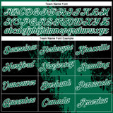 Custom Kelly Green Black-White 3D Pattern Design Abstract Brush Stroke Performance Polo Shirt