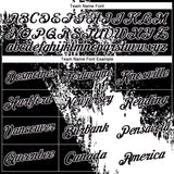Custom White Black 3D Pattern Design Abstract Brush Stroke Performance Polo Shirt