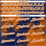 Custom Texas Orange Navy-White 3D Pattern Design Abstract Brush Stroke Performance Polo Shirt