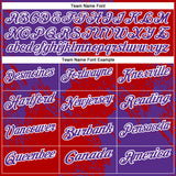 Custom Purple Red-White 3D Pattern Design Abstract Brush Stroke Performance Polo Shirt