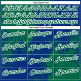 Custom Kelly Green Royal-White 3D Pattern Design Abstract Brush Stroke Performance Polo Shirt