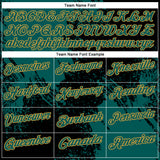 Custom Midnight Green Black-Old Gold 3D Pattern Design Abstract Brush Stroke Performance Polo Shirt