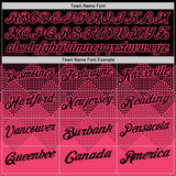 Custom Black Neon Pink 3D Gradient Square Shape Performance Polo Shirt
