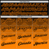 Custom Black Bay Orange 3D Gradient Square Shape Performance Polo Shirt