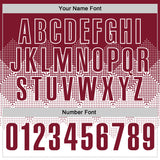 Custom Crimson White 3D Gradient Square Shape Performance Polo Shirt