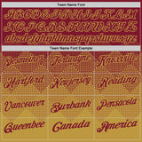 Custom Crimson Old Gold 3D Gradient Square Shape Performance Polo Shirt