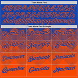 Custom Thunder Blue Orange 3D Gradient Square Shape Performance Polo Shirt