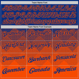 Custom Royal Orange 3D Gradient Square Shape Performance Polo Shirt