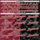 Custom Graffiti Pattern Crimson Black-Cream 3D Scratch Performance Polo Shirt